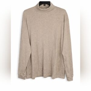 L.L. Bean Beige Mock Neck Long Sleeve Top 2X